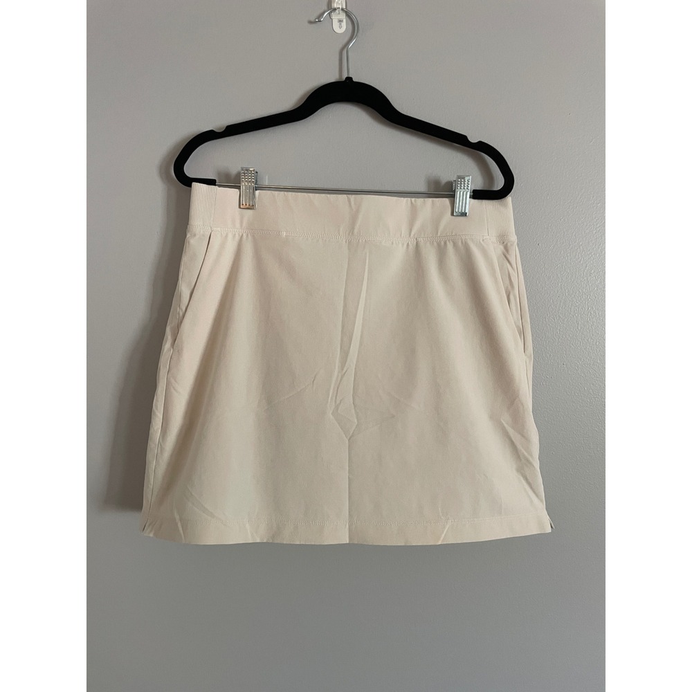 Athleta Skort Women 10 Beige Soho Skirt Activewear Sporty Neutral Minimalist